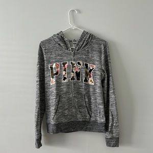 Victoria Secret “PINK” grey zip up hoodie